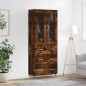 Highboard Räuchereiche 69,5x34x180 cm Holzwerkstoff Highboard Räuchereiche 69,5x34x180 cm Holzwerkstoff