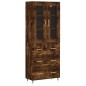 Highboard Räuchereiche 69,5x34x180 cm Holzwerkstoff Highboard Räuchereiche 69,5x34x180 cm Holzwerkstoff