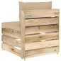 vidaXL Modulares Mittelsofa mit Kissen Grün Imprägniertes Holz vidaXL Modulares Mittelsofa mit Kissen Grün Imprägniertes Holz