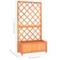 Garten-Spalier mit Blumenkasten Braun 70x30x135 cm Tannenholz Garten-Spalier mit Blumenkasten Braun 70x30x135 cm Tannenholz