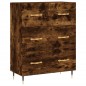 Highboard Räuchereiche 69,5x34x180 cm Holzwerkstoff Highboard Räuchereiche 69,5x34x180 cm Holzwerkstoff