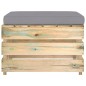 Modulare Ottomane mit Kissen Grün Imprägniertes Holz Modulare Ottomane mit Kissen Grün Imprägniertes Holz