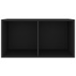 Schallplatten-Aufbewahrungsbox Schwarz 71x34x36cm Holzwerkstoff Schallplatten-Aufbewahrungsbox Schwarz 71x34x36cm Holzwerkstoff