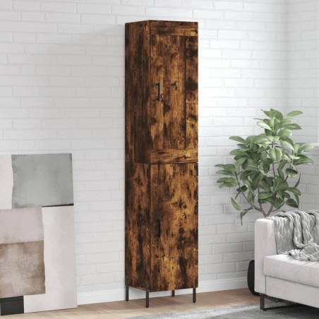 Highboard Räuchereiche 34,5x34x180 cm Holzwerkstoff