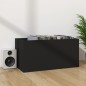 Schallplatten-Aufbewahrungsbox Schwarz 71x34x36cm Holzwerkstoff Schallplatten-Aufbewahrungsbox Schwarz 71x34x36cm Holzwerkstoff