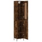 Highboard Räuchereiche 34,5x34x180 cm Holzwerkstoff Highboard Räuchereiche 34,5x34x180 cm Holzwerkstoff