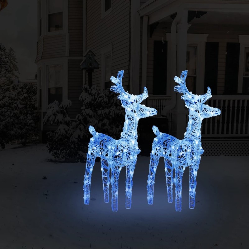 vidaXL LED-Rentiere 2 Stk. Blau 80 LEDs Acryl vidaXL LED-Rentiere 2 Stk. Blau 80 LEDs Acryl