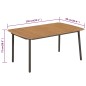 Couchtisch 150x90x72 cm Massivholz Akazie und Stahl Couchtisch 150x90x72 cm Massivholz Akazie und Stahl