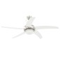 Dekorativer Deckenventilator mit Leuchtmittel 128 cm Weiß Dekorativer Deckenventilator mit Leuchtmittel 128 cm Weiß