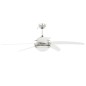 Dekorativer Deckenventilator mit Leuchtmittel 128 cm Weiß Dekorativer Deckenventilator mit Leuchtmittel 128 cm Weiß