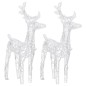 LED-Rentiere 2 Stk. Warmweiß 80 LEDs Acryl LED-Rentiere 2 Stk. Warmweiß 80 LEDs Acryl