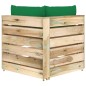 2-Sitzer Outdoor-Sofa mit Kissen Grün Imprägniertes Holz 2-Sitzer Outdoor-Sofa mit Kissen Grün Imprägniertes Holz