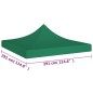 Partyzelt-Dach 3x3 m Grün 270 g/m² Partyzelt-Dach 3x3 m Grün 270 g/m²