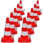 vidaXL Verkehrskegel 10 Stk. Reflektierend Rot und Weiß 50 cm vidaXL Verkehrskegel 10 Stk. Reflektierend Rot und Weiß 50 cm