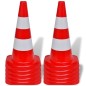 vidaXL Verkehrskegel 10 Stk. Reflektierend Rot und Weiß 50 cm vidaXL Verkehrskegel 10 Stk. Reflektierend Rot und Weiß 50 cm