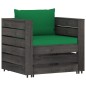 vidaXL 8-tlg. Garten-Lounge-Set mit Kissen Grau Imprägniertes Holz vidaXL 8-tlg. Garten-Lounge-Set mit Kissen Grau Imprägniertes Holz