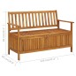 vidaXL Gartenbank mit Stauraum 120 cm Massivholz Akazie vidaXL Gartenbank mit Stauraum 120 cm Massivholz Akazie