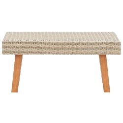 Garten-Couchtisch Poly Rattan Beige