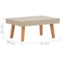 Garten-Couchtisch Poly Rattan Beige Garten-Couchtisch Poly Rattan Beige