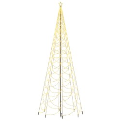 LED-Weihnachtsbaum mit Metallstange 1400 LEDs Warmweiß 5 m