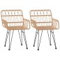 vidaXL Gartenstühle 2 Stk. mit Armlehnen 56x64x80 cm PE-Rattan vidaXL Gartenstühle 2 Stk. mit Armlehnen 56x64x80 cm PE-Rattan