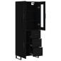 Highboard Schwarz 69,5x34x180 cm Holzwerkstoff Highboard Schwarz 69,5x34x180 cm Holzwerkstoff