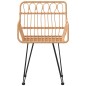 vidaXL Gartenstühle 2 Stk. mit Armlehnen 56x64x80 cm PE-Rattan vidaXL Gartenstühle 2 Stk. mit Armlehnen 56x64x80 cm PE-Rattan