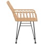 vidaXL Gartenstühle 2 Stk. mit Armlehnen 56x64x80 cm PE-Rattan vidaXL Gartenstühle 2 Stk. mit Armlehnen 56x64x80 cm PE-Rattan