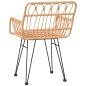 vidaXL Gartenstühle 2 Stk. mit Armlehnen 56x64x80 cm PE-Rattan vidaXL Gartenstühle 2 Stk. mit Armlehnen 56x64x80 cm PE-Rattan