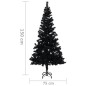 Künstlicher Weihnachtsbaum mit Ständer Schwarz 150 cm PVC Künstlicher Weihnachtsbaum mit Ständer Schwarz 150 cm PVC
