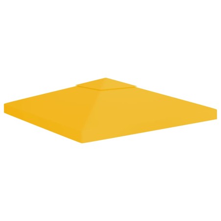 Pavillon-Dachplane mit Kaminabzug 310 g/m² 3x3 m Gelb