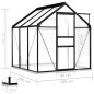 Gewächshaus mit Fundament Anthrazit Aluminium 3,61 m² Gewächshaus mit Fundament Anthrazit Aluminium 3,61 m²