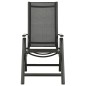 Klappbare Gartenstühle 2 Stk. Textilene und Aluminium Schwarz Klappbare Gartenstühle 2 Stk. Textilene und Aluminium Schwarz