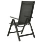 Klappbare Gartenstühle 2 Stk. Textilene und Aluminium Schwarz Klappbare Gartenstühle 2 Stk. Textilene und Aluminium Schwarz