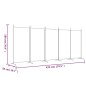 5-tlg. Paravent Schwarz 433x180 cm Stoff 5-tlg. Paravent Schwarz 433x180 cm Stoff