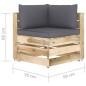 6-tlg. Garten-Lounge-Set mit Kissen Grün Imprägniertes Holz 6-tlg. Garten-Lounge-Set mit Kissen Grün Imprägniertes Holz