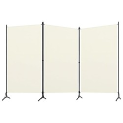 3-tlg. Raumteiler Cremeweiß 260x180 cm