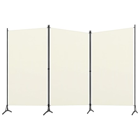 3-tlg. Raumteiler Cremeweiß 260x180 cm