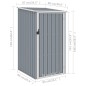 Gerätehaus Grau 87x98x159 cm Verzinkter Stahl Gerätehaus Grau 87x98x159 cm Verzinkter Stahl