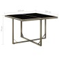 vidaXL Gartentisch Grau 109x107x74 cm Poly Rattan und Glas vidaXL Gartentisch Grau 109x107x74 cm Poly Rattan und Glas
