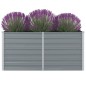 Hochbeet 160 x 80 x 77 cm Verzinkter Stahl Grau Hochbeet 160 x 80 x 77 cm Verzinkter Stahl Grau