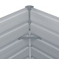 Hochbeet 160 x 80 x 77 cm Verzinkter Stahl Grau Hochbeet 160 x 80 x 77 cm Verzinkter Stahl Grau