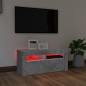 vidaXL TV-Schrank mit LED-Leuchten Betongrau 90x35x40 cm vidaXL TV-Schrank mit LED-Leuchten Betongrau 90x35x40 cm