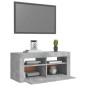 vidaXL TV-Schrank mit LED-Leuchten Betongrau 90x35x40 cm vidaXL TV-Schrank mit LED-Leuchten Betongrau 90x35x40 cm