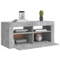 vidaXL TV-Schrank mit LED-Leuchten Betongrau 90x35x40 cm vidaXL TV-Schrank mit LED-Leuchten Betongrau 90x35x40 cm