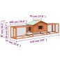 vidaXL Kaninchenstall 310x70x87 cm Kiefernholz & Tannenholz vidaXL Kaninchenstall 310x70x87 cm Kiefernholz & Tannenholz
