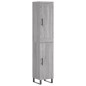 vidaXL Highboard Grau Sonoma 34,5x34x180 cm Holzwerkstoff vidaXL Highboard Grau Sonoma 34,5x34x180 cm Holzwerkstoff