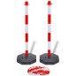Pfosten-Set mit Absperrkette 10 m Kunststoff Pfosten-Set mit Absperrkette 10 m Kunststoff