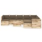 11-tlg. Garten-Lounge-Set mit Kissen Grün Imprägniertes Holz 11-tlg. Garten-Lounge-Set mit Kissen Grün Imprägniertes Holz