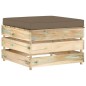 11-tlg. Garten-Lounge-Set mit Kissen Grün Imprägniertes Holz 11-tlg. Garten-Lounge-Set mit Kissen Grün Imprägniertes Holz